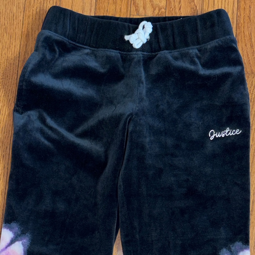 Justice Black and Purple Tie-Dye Joggers - Picture 4 of 7
